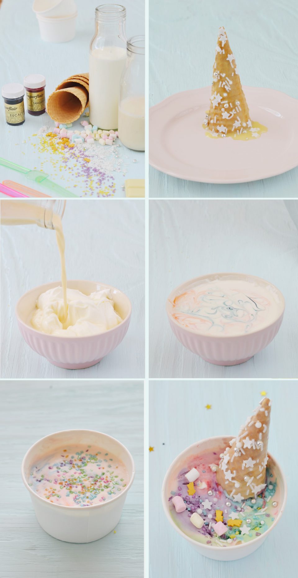 Einhorn Eis selber machen Tutorial